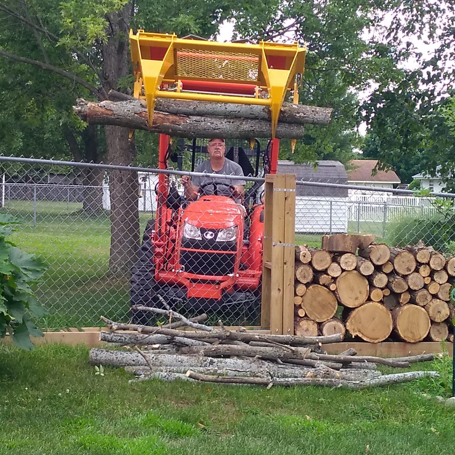 End user has no problems moving ash trees around with the Brush Crusher!