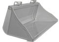 Westendorf buckets have an exclusive patented 
shape that is only available from Westendorf. 
Just like a Dixie cup or a sand mold, 
Westendorf buckets have a double tapered design 
that allows material to dump freely and easily 
from the bucket. This bucket has a wide flared 
side plate to clear material under a feed bunk.